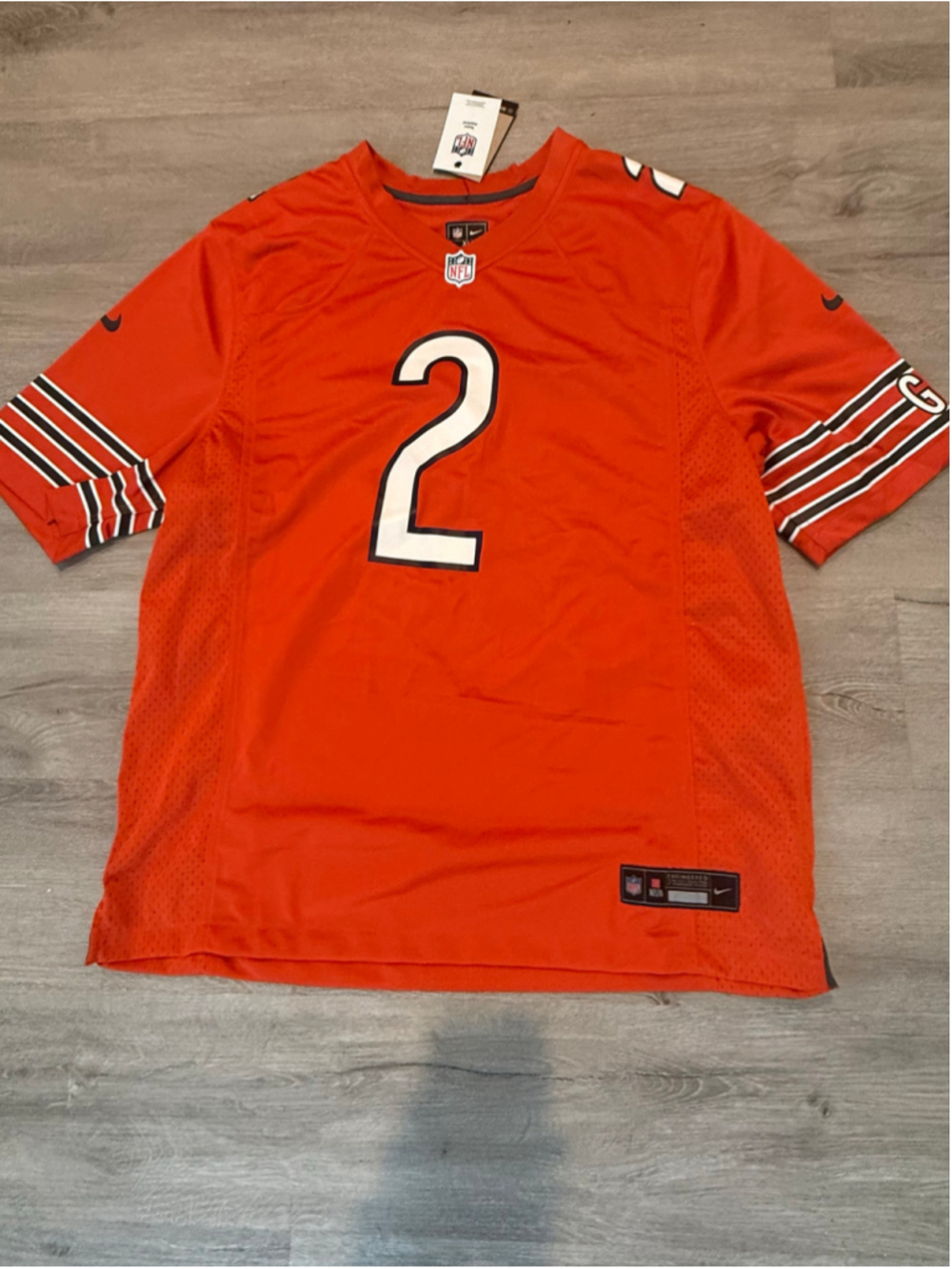 Men's Nike Chicago Bears DJ Moore Jersey XL Orange White